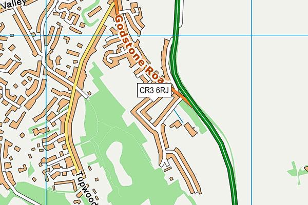CR3 6RJ map - OS VectorMap District (Ordnance Survey)