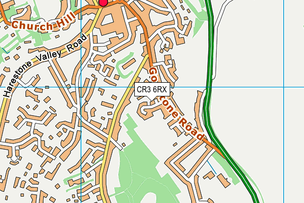 CR3 6RX map - OS VectorMap District (Ordnance Survey)