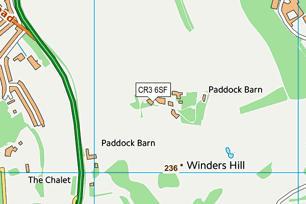 CR3 6SF map - OS VectorMap District (Ordnance Survey)