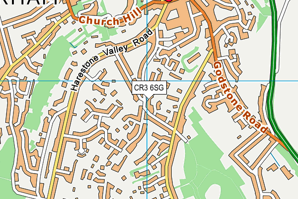 CR3 6SG map - OS VectorMap District (Ordnance Survey)