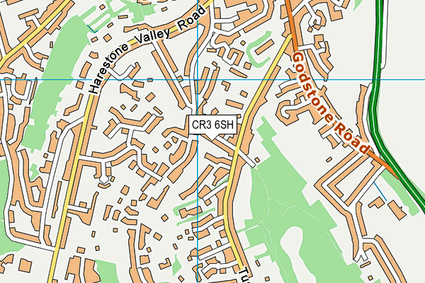 CR3 6SH map - OS VectorMap District (Ordnance Survey)