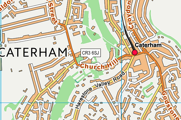 CR3 6SJ map - OS VectorMap District (Ordnance Survey)