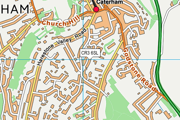 CR3 6SL map - OS VectorMap District (Ordnance Survey)