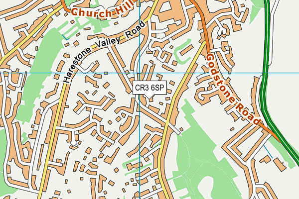 CR3 6SP map - OS VectorMap District (Ordnance Survey)