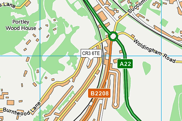 CR3 6TE map - OS VectorMap District (Ordnance Survey)