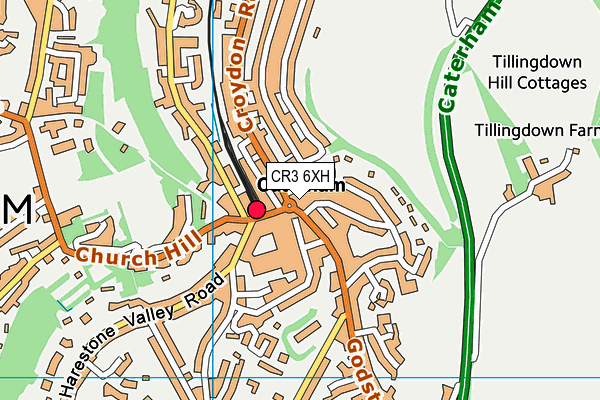 CR3 6XH map - OS VectorMap District (Ordnance Survey)