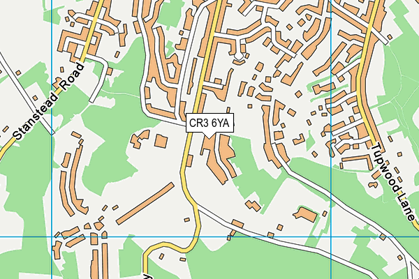 CR3 6YA map - OS VectorMap District (Ordnance Survey)