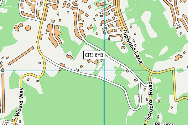 CR3 6YB map - OS VectorMap District (Ordnance Survey)