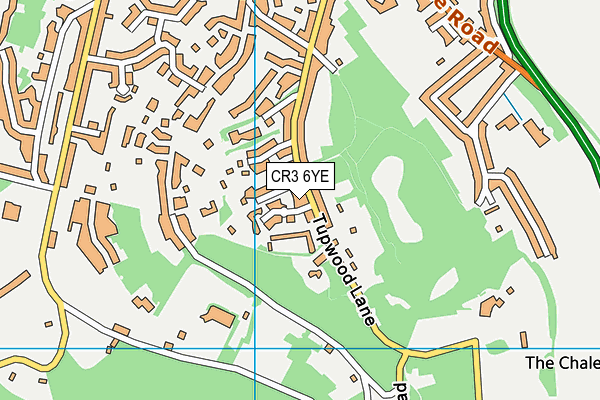 CR3 6YE map - OS VectorMap District (Ordnance Survey)