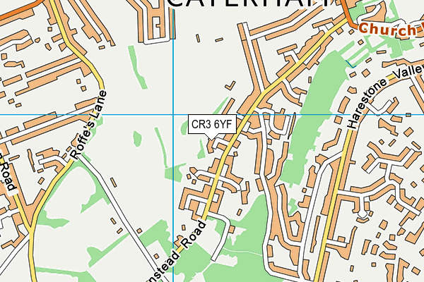 CR3 6YF map - OS VectorMap District (Ordnance Survey)