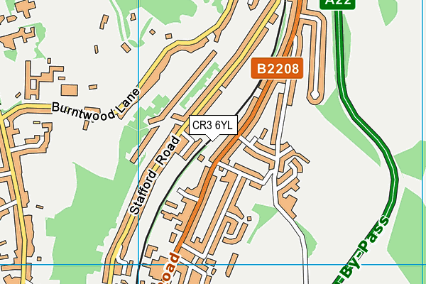 CR3 6YL map - OS VectorMap District (Ordnance Survey)