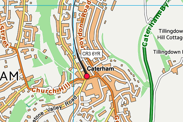 CR3 6YR map - OS VectorMap District (Ordnance Survey)