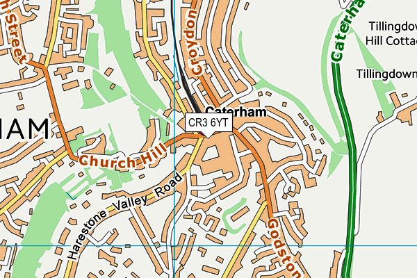 CR3 6YT map - OS VectorMap District (Ordnance Survey)