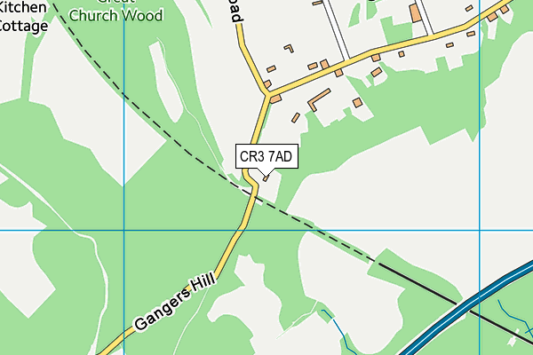 CR3 7AD map - OS VectorMap District (Ordnance Survey)