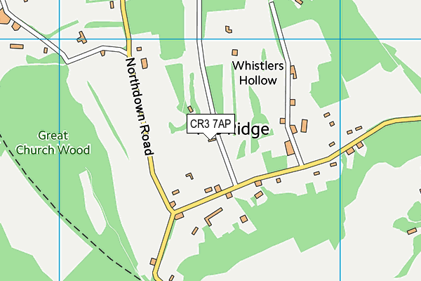 CR3 7AP map - OS VectorMap District (Ordnance Survey)