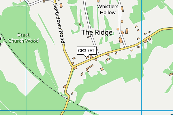 CR3 7AT map - OS VectorMap District (Ordnance Survey)