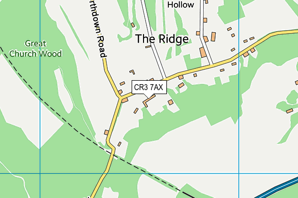 CR3 7AX map - OS VectorMap District (Ordnance Survey)