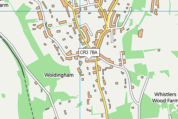 CR3 7BA map - OS VectorMap District (Ordnance Survey)