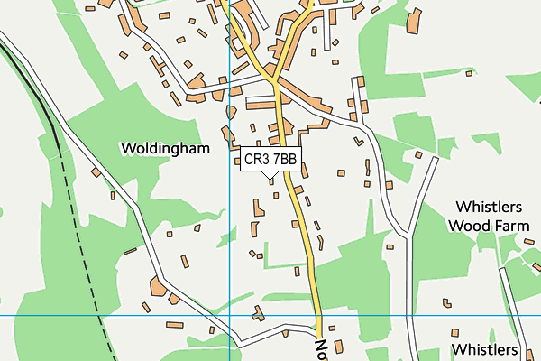 CR3 7BB map - OS VectorMap District (Ordnance Survey)