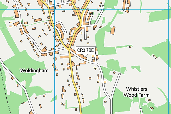 CR3 7BE map - OS VectorMap District (Ordnance Survey)