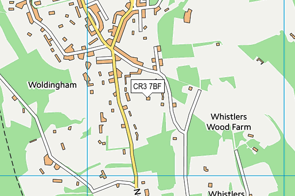 CR3 7BF map - OS VectorMap District (Ordnance Survey)