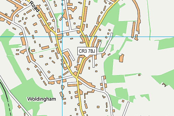 CR3 7BJ map - OS VectorMap District (Ordnance Survey)