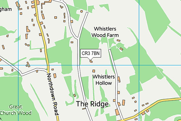 CR3 7BN map - OS VectorMap District (Ordnance Survey)