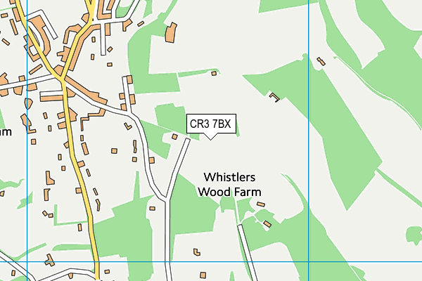 CR3 7BX map - OS VectorMap District (Ordnance Survey)