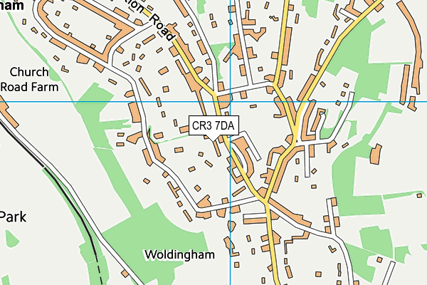 CR3 7DA map - OS VectorMap District (Ordnance Survey)