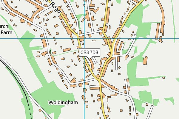 CR3 7DB map - OS VectorMap District (Ordnance Survey)