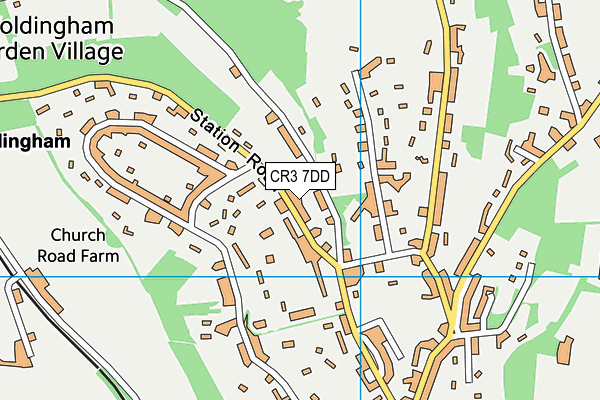 CR3 7DD map - OS VectorMap District (Ordnance Survey)