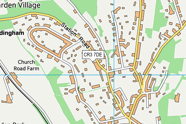 CR3 7DE map - OS VectorMap District (Ordnance Survey)