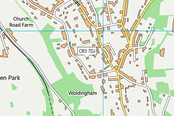 CR3 7DJ map - OS VectorMap District (Ordnance Survey)