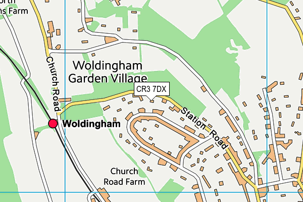 CR3 7DX map - OS VectorMap District (Ordnance Survey)