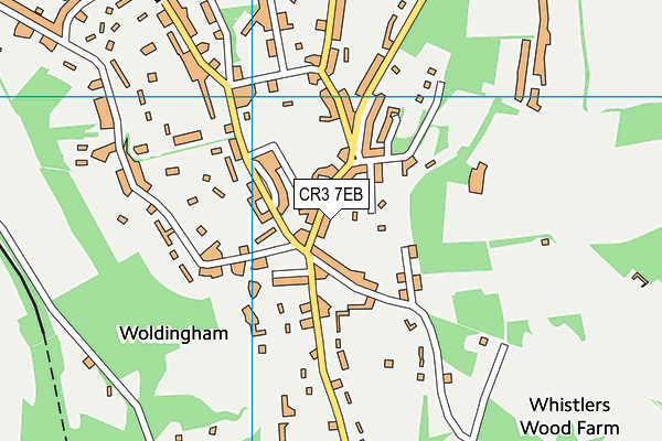 CR3 7EB map - OS VectorMap District (Ordnance Survey)
