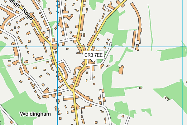 CR3 7EE map - OS VectorMap District (Ordnance Survey)