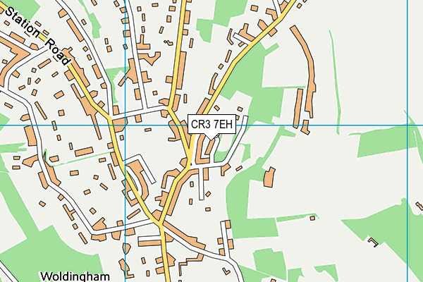 CR3 7EH map - OS VectorMap District (Ordnance Survey)