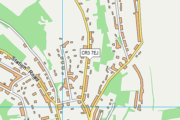 CR3 7EJ map - OS VectorMap District (Ordnance Survey)