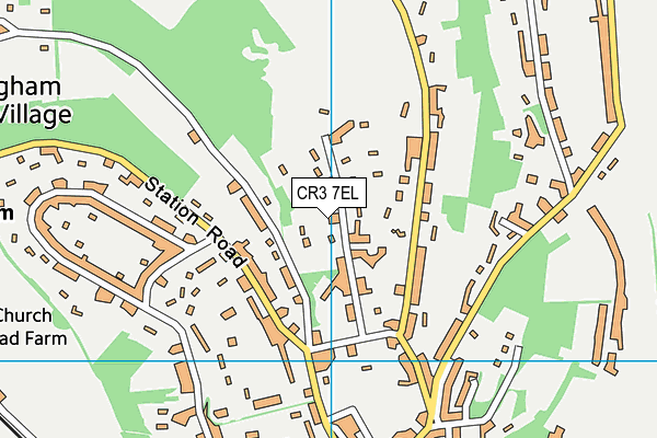 CR3 7EL map - OS VectorMap District (Ordnance Survey)