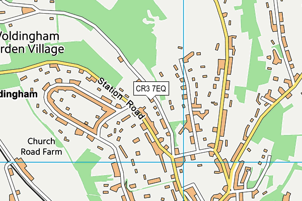 CR3 7EQ map - OS VectorMap District (Ordnance Survey)