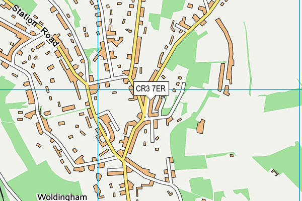 CR3 7ER map - OS VectorMap District (Ordnance Survey)