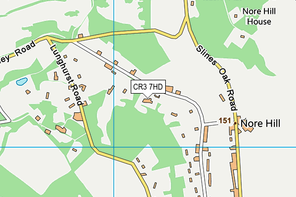 CR3 7HD map - OS VectorMap District (Ordnance Survey)