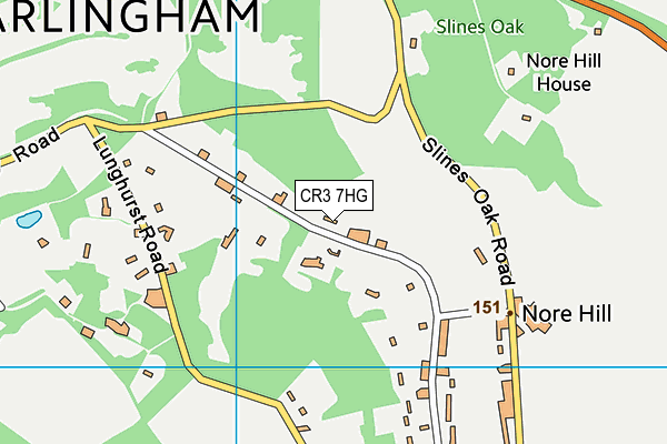 CR3 7HG map - OS VectorMap District (Ordnance Survey)