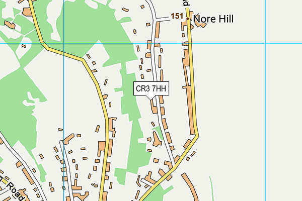 CR3 7HH map - OS VectorMap District (Ordnance Survey)