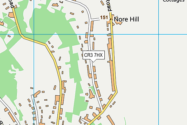 CR3 7HX map - OS VectorMap District (Ordnance Survey)