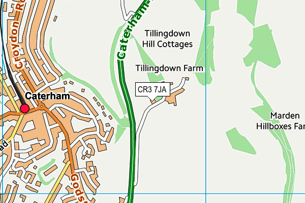 CR3 7JA map - OS VectorMap District (Ordnance Survey)