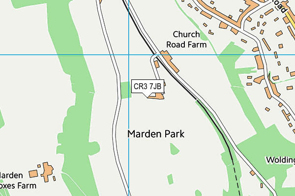 CR3 7JB map - OS VectorMap District (Ordnance Survey)