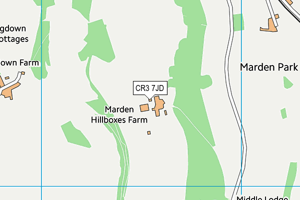 CR3 7JD map - OS VectorMap District (Ordnance Survey)