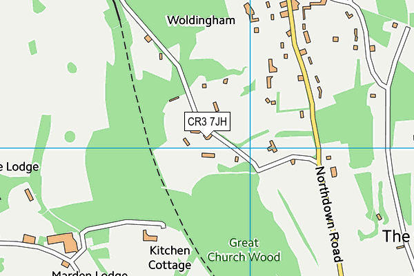 CR3 7JH map - OS VectorMap District (Ordnance Survey)