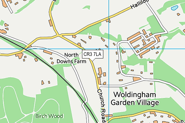 CR3 7LA map - OS VectorMap District (Ordnance Survey)